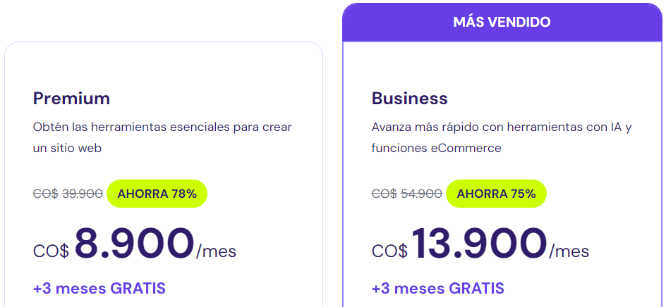 precios hostinger paginas web