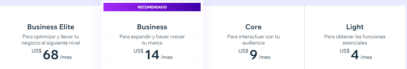 precios wix 2024