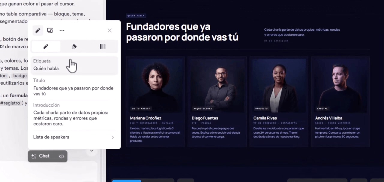 landing page ia editar