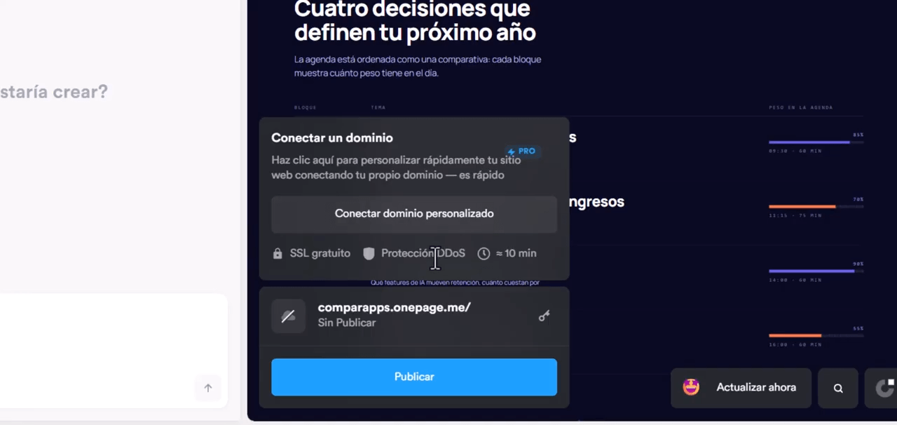 landing page ia publicar